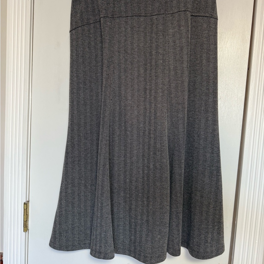 JM Collection Gray A-Line Skirt